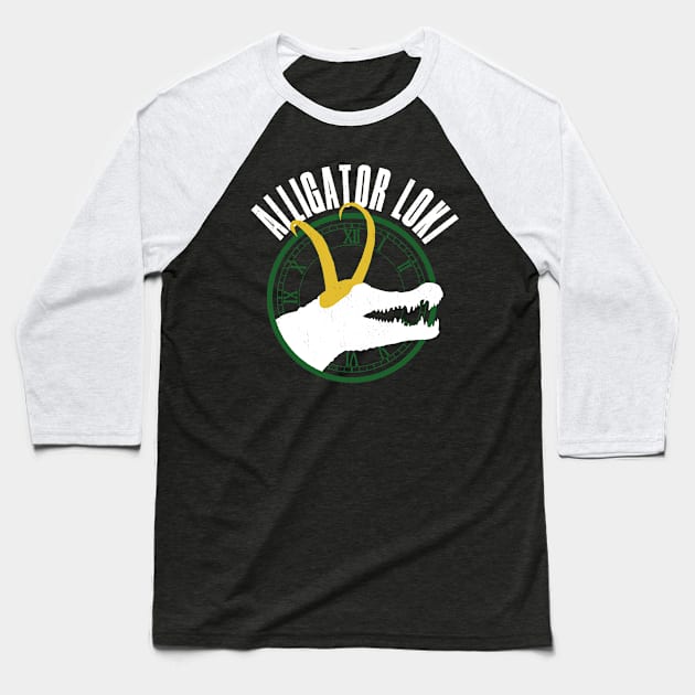 Alligator Loki Baseball T-Shirt by Tee Cult